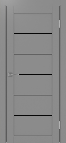 Дверь межкомнатная Optima porte Турин_501AПП.1.2 молдинг алюм. чёрный - купить в Орехово-Зуево