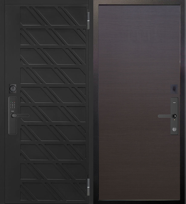 Дверь входная Аргус Alex Doors Electronic Старк черный софт - купить в Орехово-Зуево