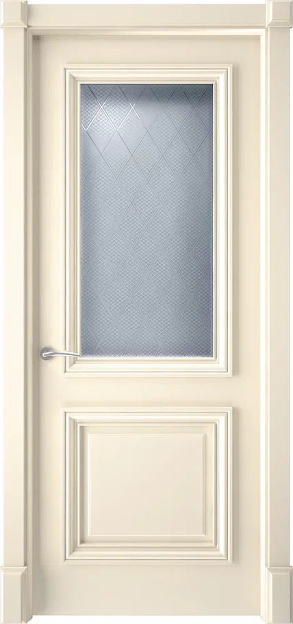 Дверь межкомнатная Текона Smalta-Deco 22.2 Белый RAL 9003, Слоновая кость RAL 1013 - купить в Орехово-Зуево