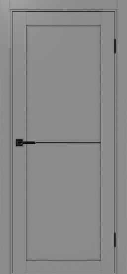 Дверь межкомнатная Optima porte Турин_502АПП.11.2 молдинг алюм.чёрный - купить в Орехово-Зуево