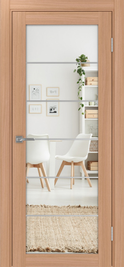 Дверь межкомнатная Optima porte Турин_501АСС.2 молдинг алюм.хром - купить в Орехово-Зуево